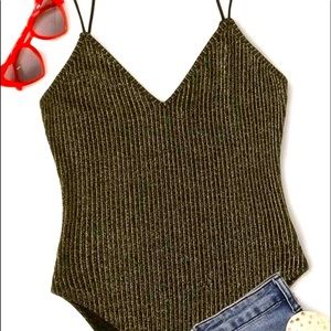 black and gold bodysuit